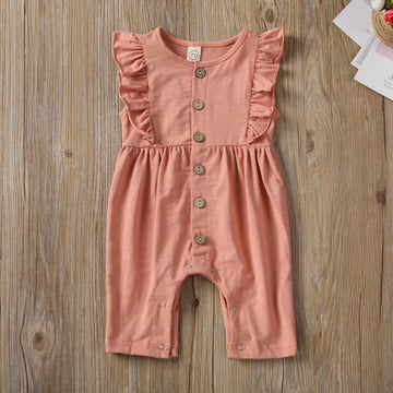 Baby Girl Sleeveless Ruffle Romper